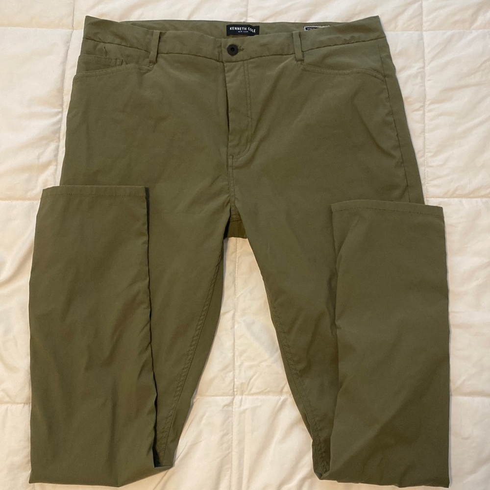 Kenneth Cole stretch Chelsea slim pants green 36x34